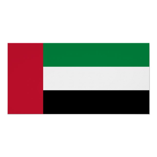 Poster Drapeau des Émirats arabes unis (Devant)