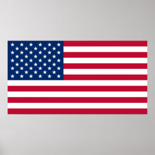 Poster Drapeau des Etats-Unis