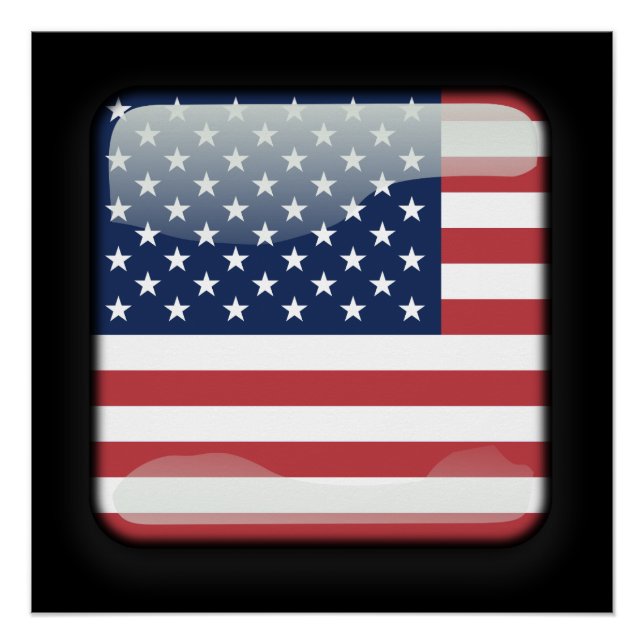 Poster Drapeau des États-Unis d'Amérique (Devant)