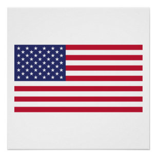 Poster Drapeau des États-Unis d'Amérique