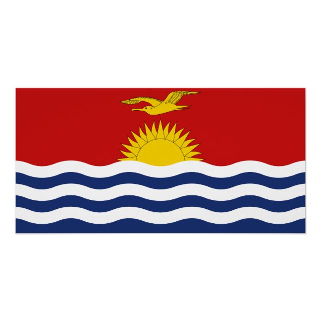 Poster Drapeau des Kiribati (Devant)