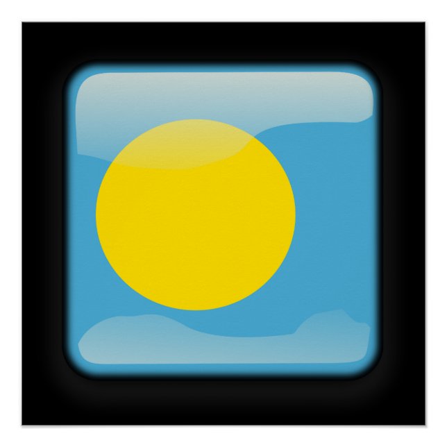 Poster Drapeau des Palaos (Devant)