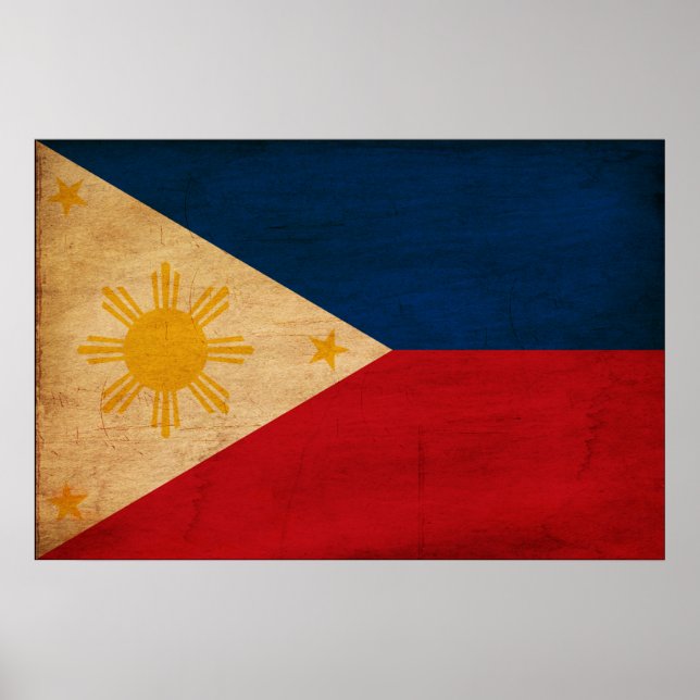Poster Drapeau des Philippines (Devant)