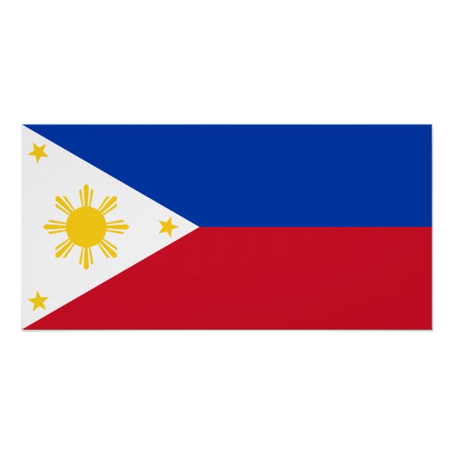 Poster Drapeau des Philippines (Devant)
