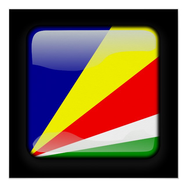 Poster Drapeau des Seychelles (Devant)