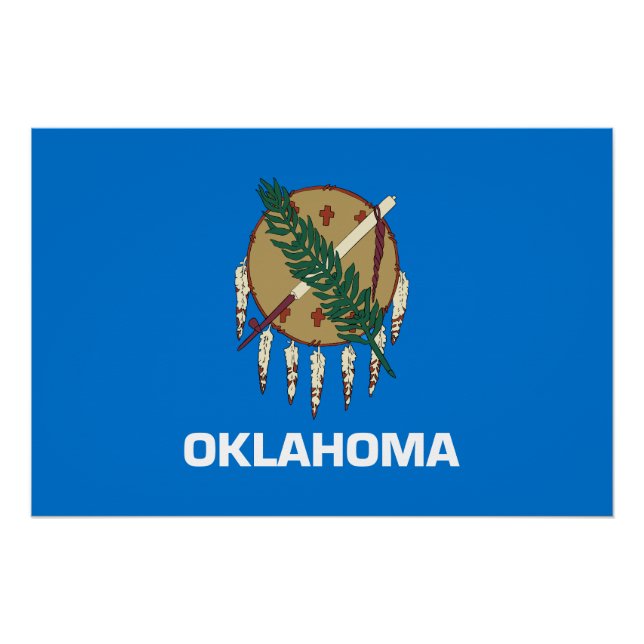 Poster Drapeau d'État de l'Oklahoma (Devant)