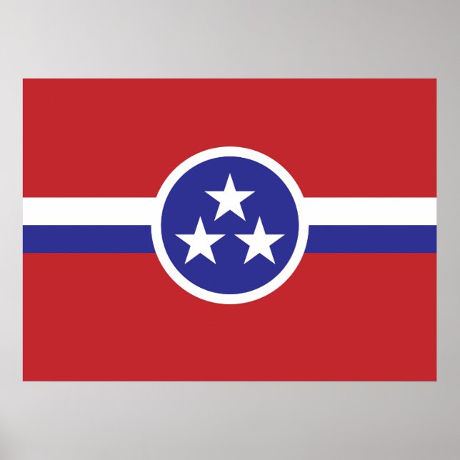 Poster Drapeau d'état du Tennessee (Devant)