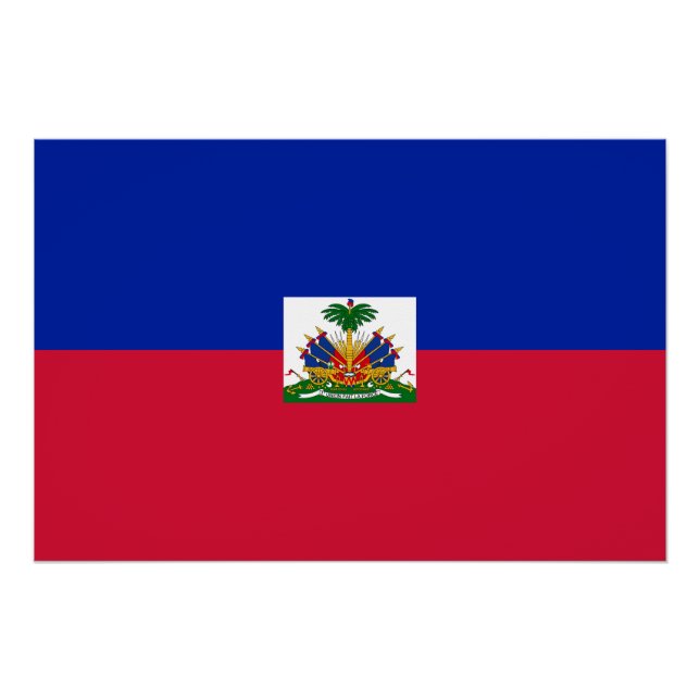 Poster Drapeau d'Haïti (Devant)