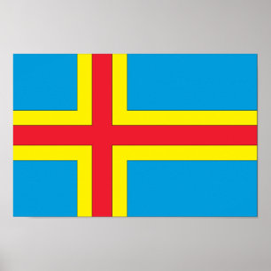 Poster Drapeau d'îles d'Aland