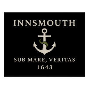 Poster Drapeau d'Innsmouth - "Sub Mare, Veritas" Est. 164