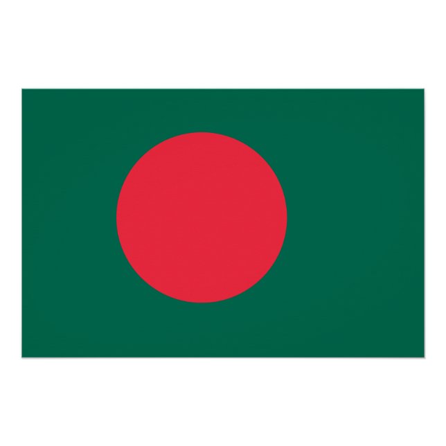 Poster Drapeau du Bangladesh (Devant)