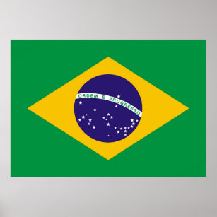 Poster Drapeau du Brésil Bandeira do Brasil