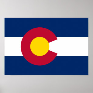 Poster Drapeau du Colorado