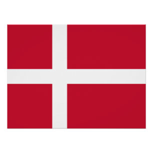 Poster Drapeau du Danemark