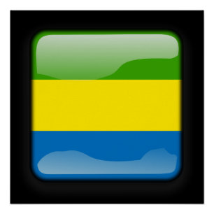 Poster Drapeau du Gabon