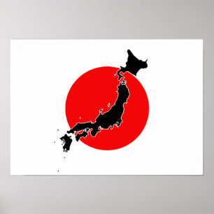 Poster Drapeau du Japon