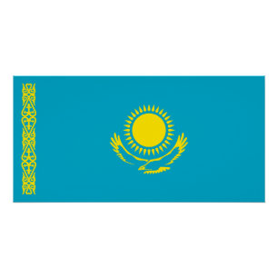 Poster Drapeau du Kazakhstan