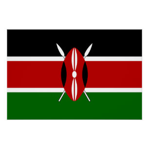 Poster Drapeau du Kenya