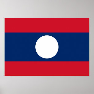 Poster Drapeau du Laos