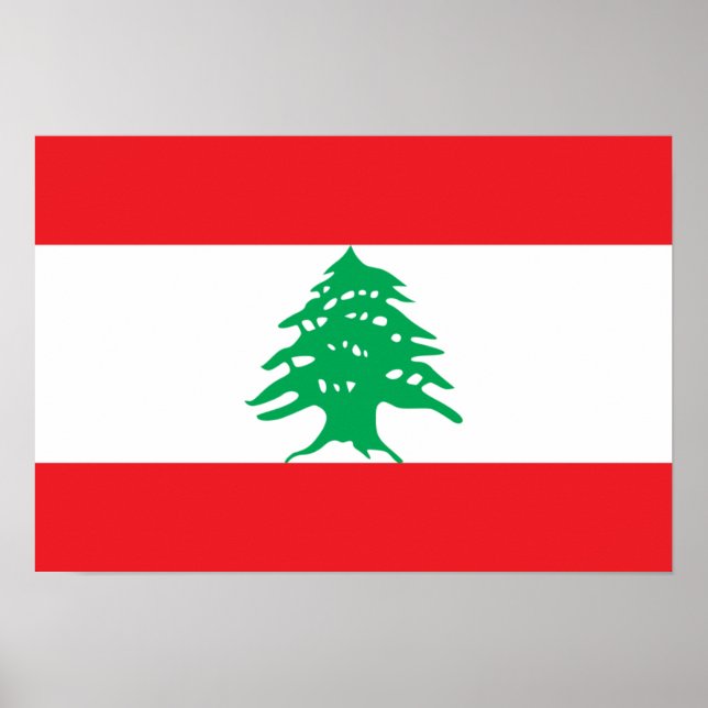 Poster Drapeau du Liban (Devant)
