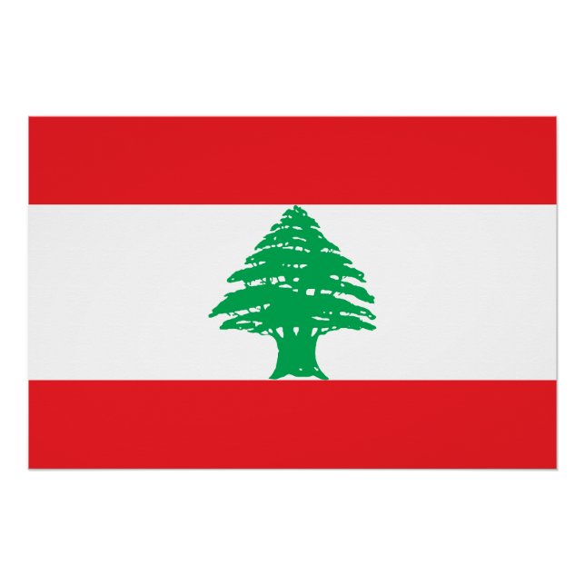 Poster Drapeau du Liban (Devant)