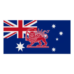 Poster Drapeau du Lion et du Soleil de l'héritage austral