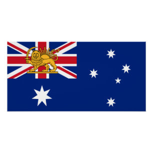 Poster Drapeau du Lion et du Soleil de l'héritage austral