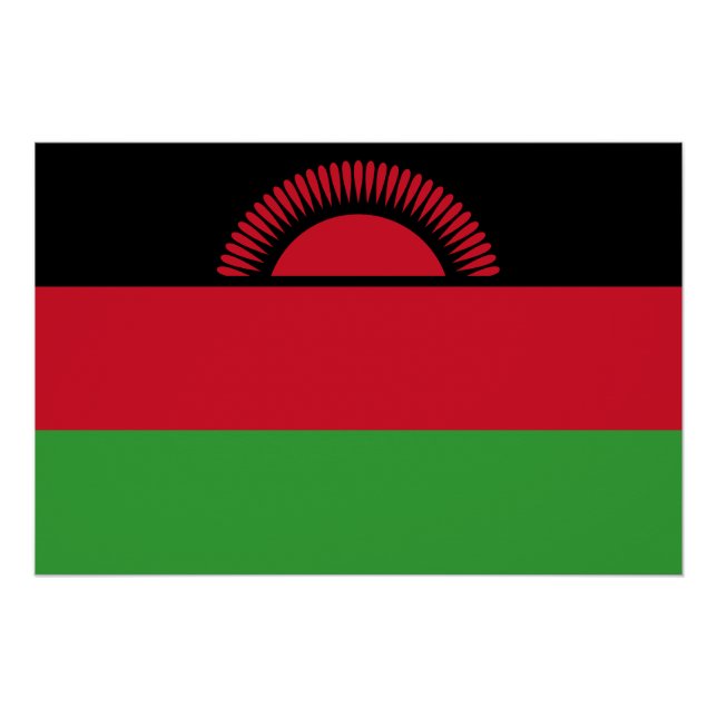 Poster Drapeau du Malawi (Devant)