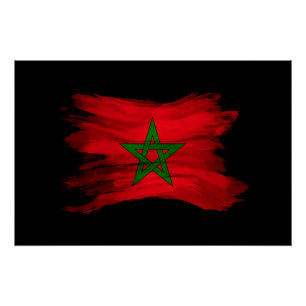 Poster Drapeau du Maroc bracelet, drapeau national