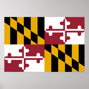 Poster Drapeau du Maryland