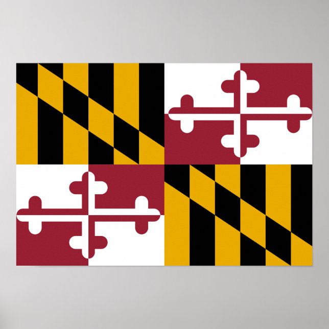 Poster Drapeau du Maryland (Devant)