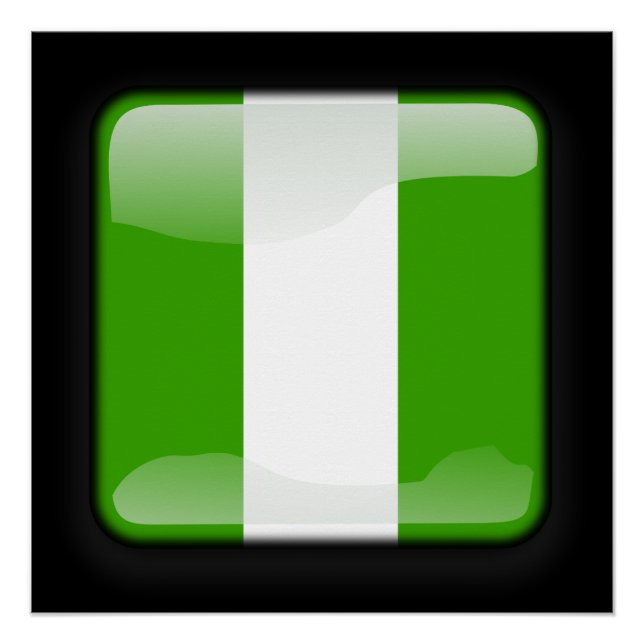 Poster Drapeau du Nigeria (Devant)