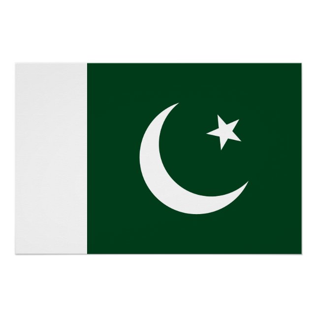 Poster Drapeau du Pakistan (Devant)