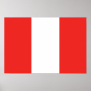 Poster Drapeau du Pérou