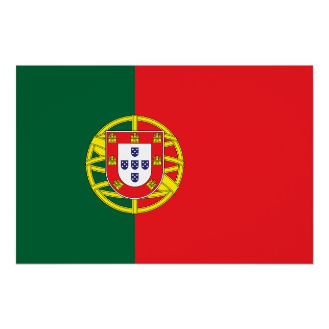 Poster Drapeau du Portugal (Devant)