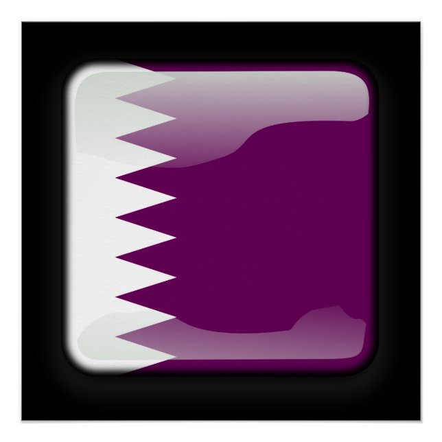 Poster Drapeau du Qatar (Devant)