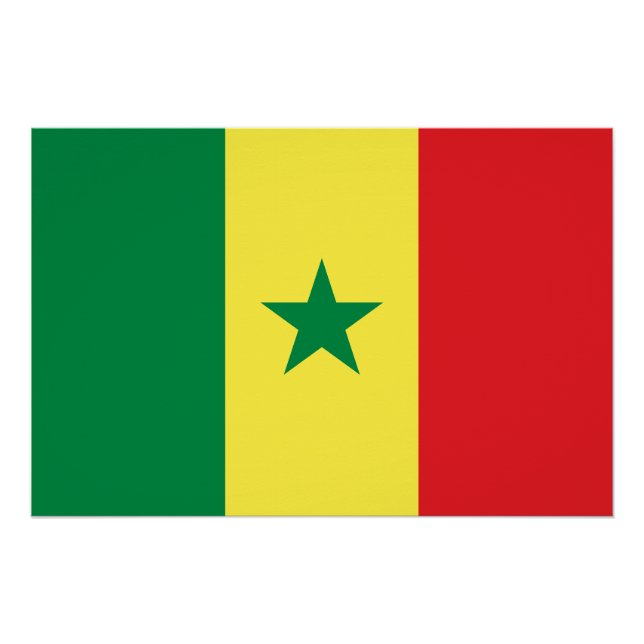 Poster Drapeau du Sénégal (Devant)