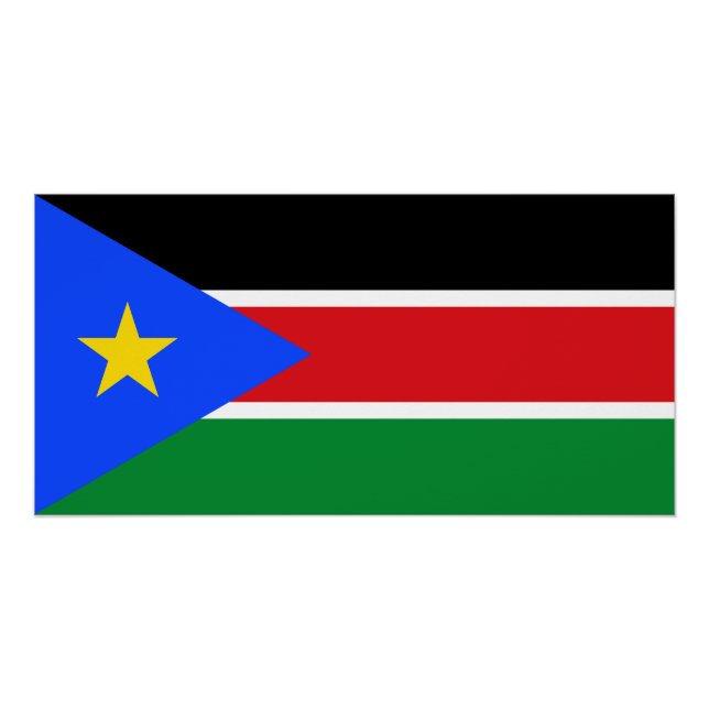 Poster Drapeau du Soudan du Sud (Devant)