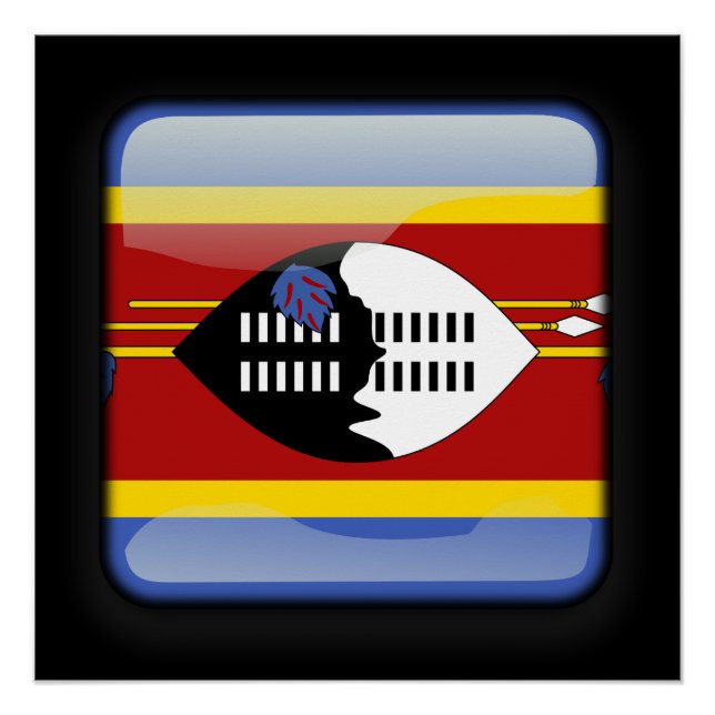 Poster Drapeau du Swaziland (Devant)
