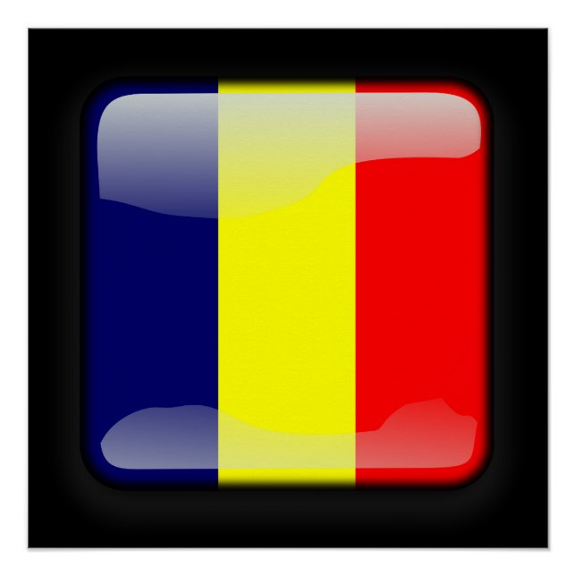 Poster Drapeau du Tchad (Devant)