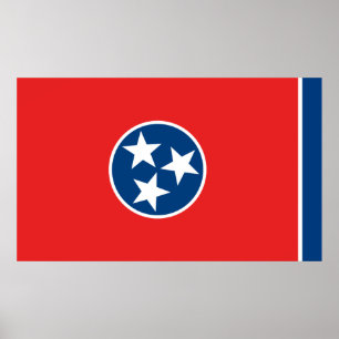Poster Drapeau du Tennessee