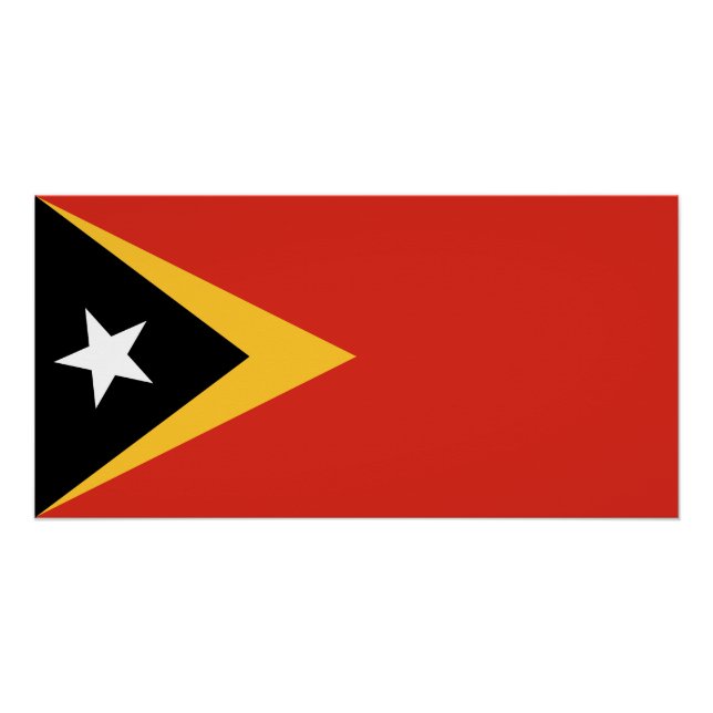 Poster Drapeau du Timor oriental (Devant)