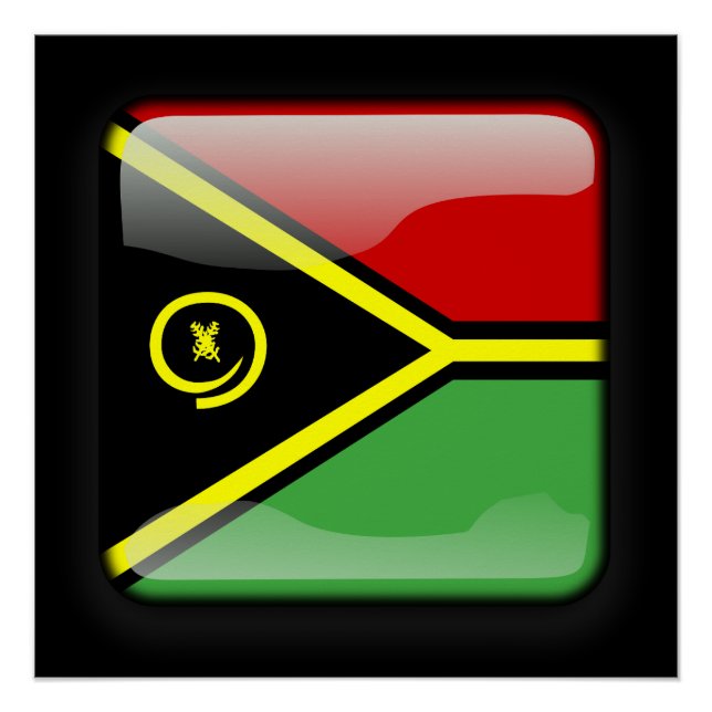 Poster Drapeau du Vanuatu (Devant)