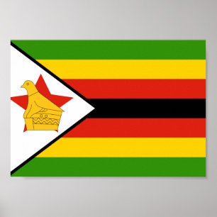 Poster Drapeau du Zimbabwe
