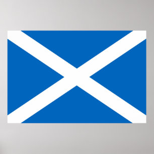 Poster Drapeau écossais Saltire