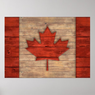 Poster Drapeau en état de détresse au Canada