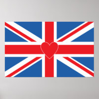 Drapeau et coeur Union Jack