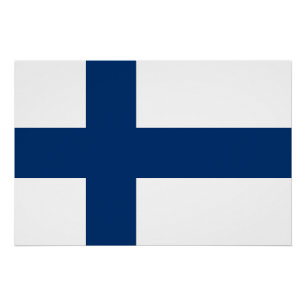 Poster Drapeau Finlande