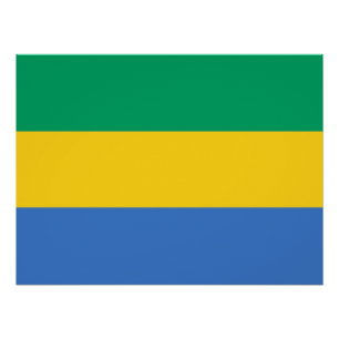 Poster Drapeau Gabon