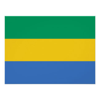 Poster Drapeau Gabon